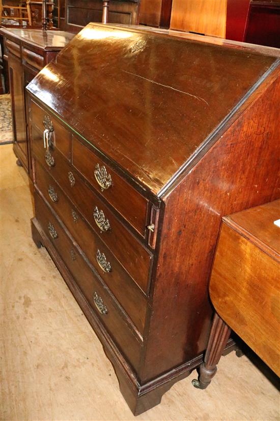George III mahogany bureau